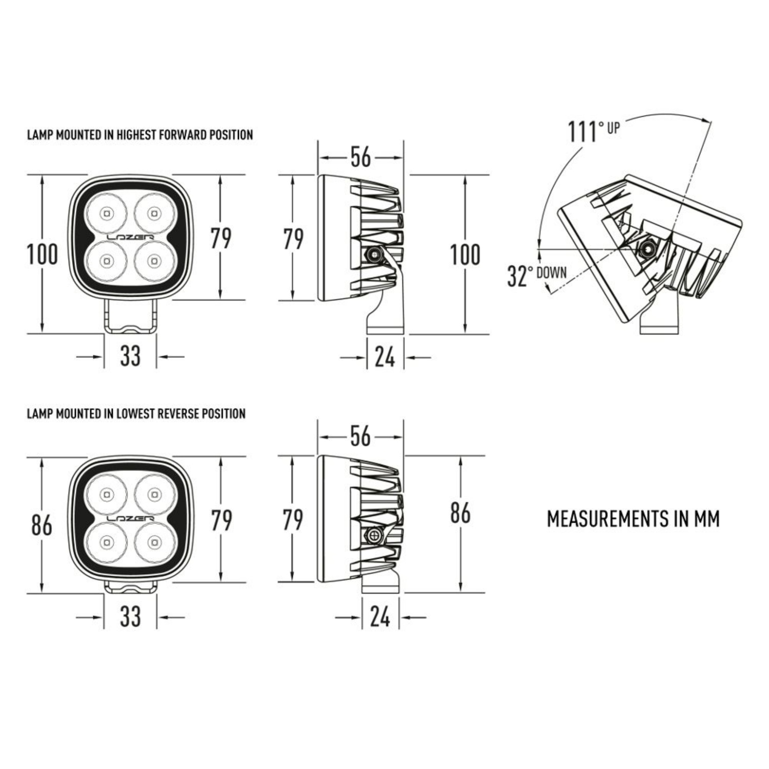 Lazer Utility-25-MAXX measurements