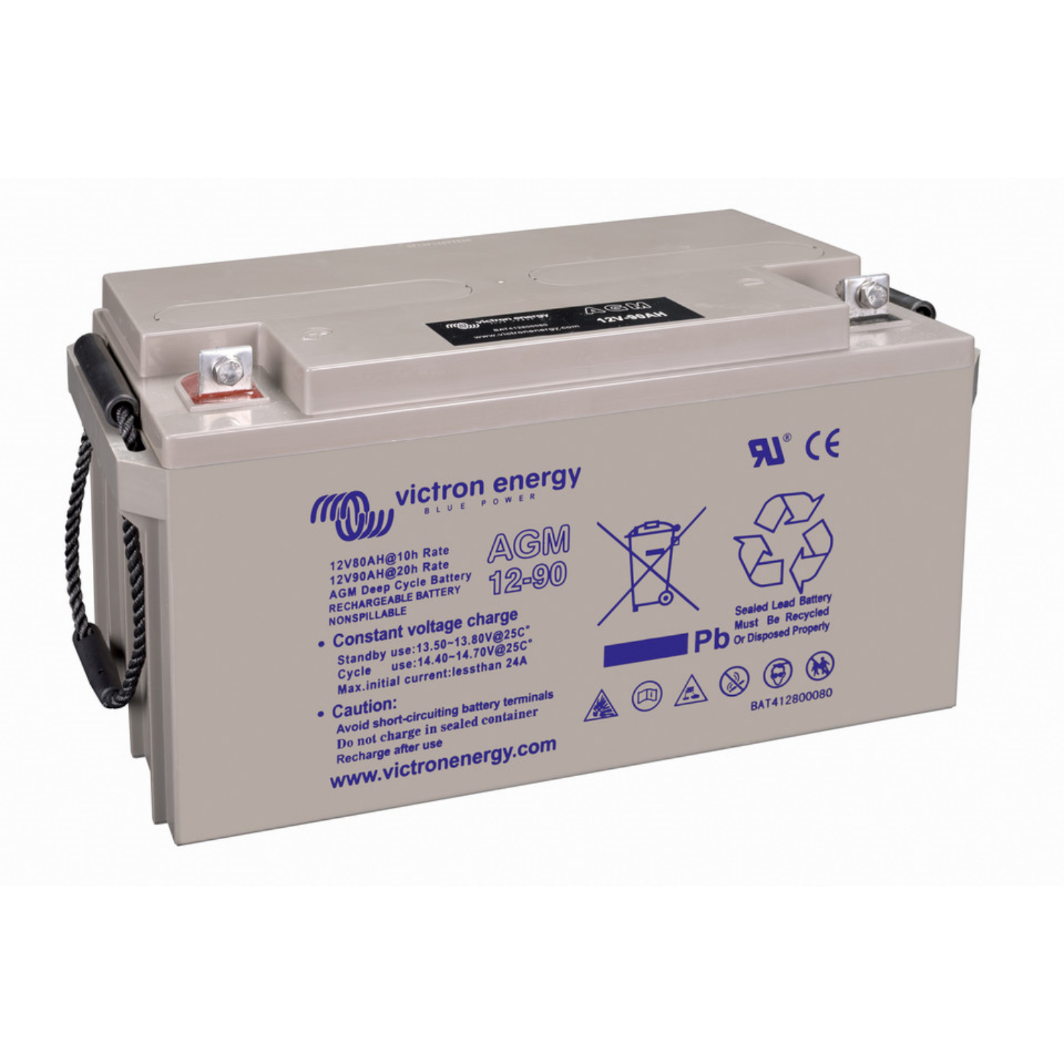 Victron Energy, 12V/90Ah AGM Deep Cycle Batterie