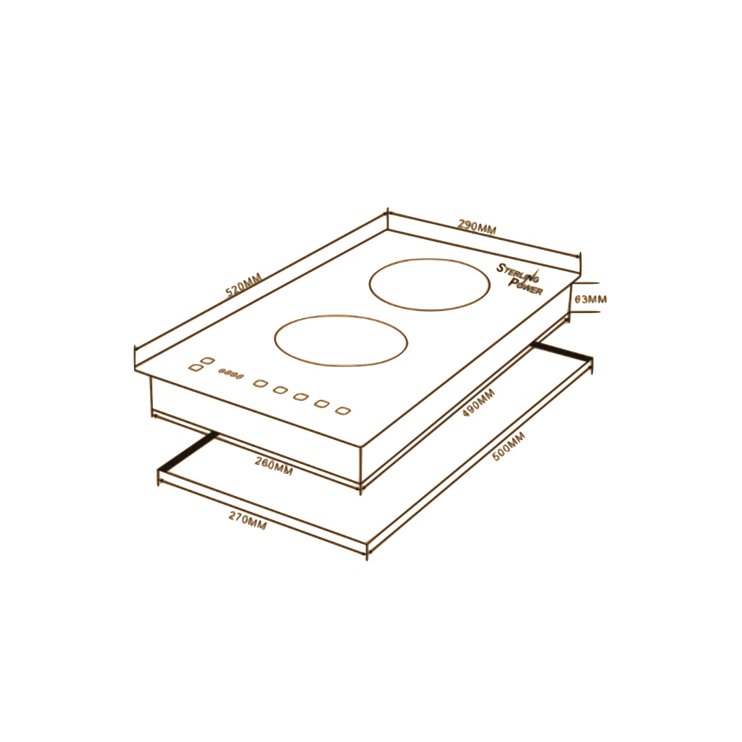 Sterling Power Induktionskochfeld 2-Fach