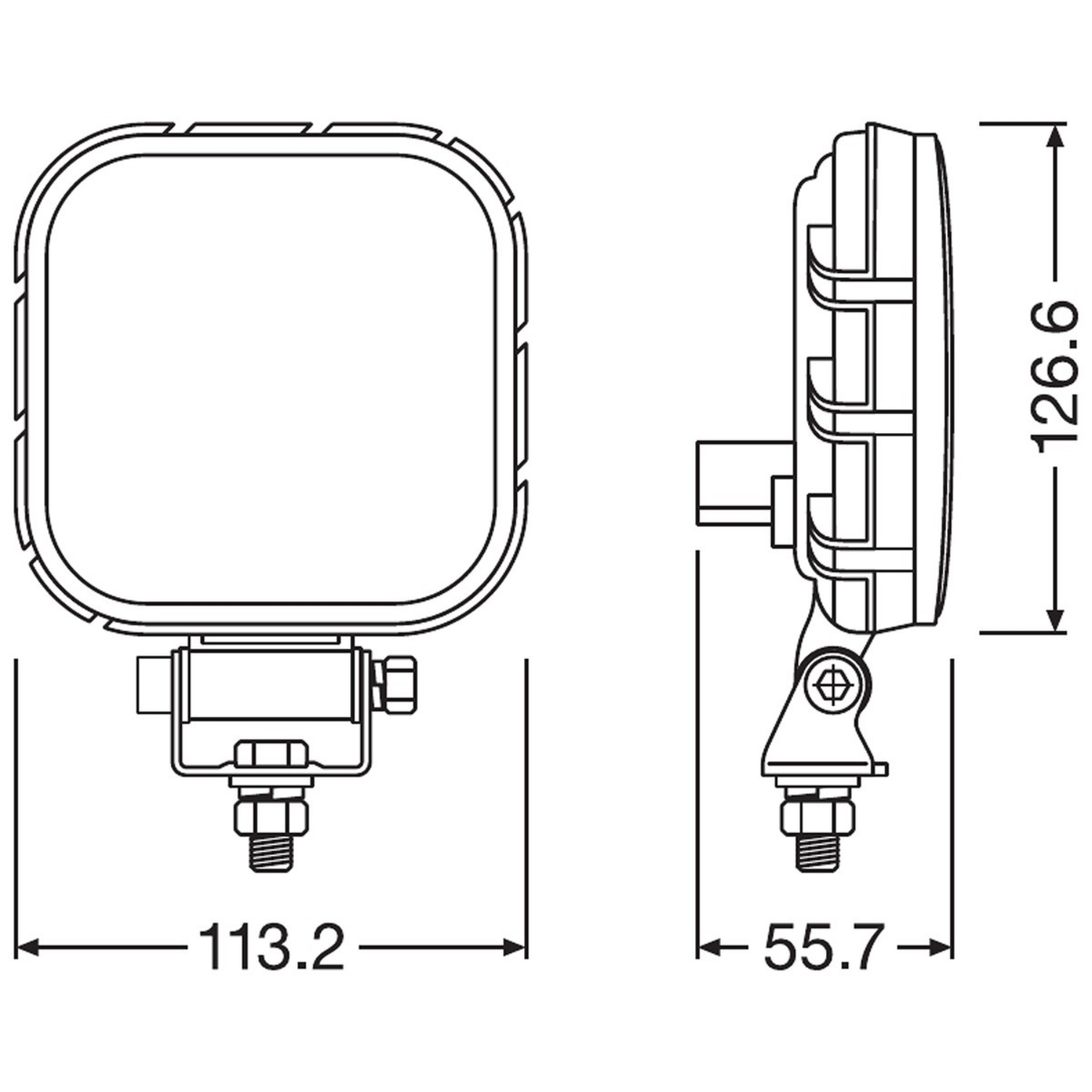 LED Rückfahrscheinwerfer Osram, rechteckig, LEDriving VX120S