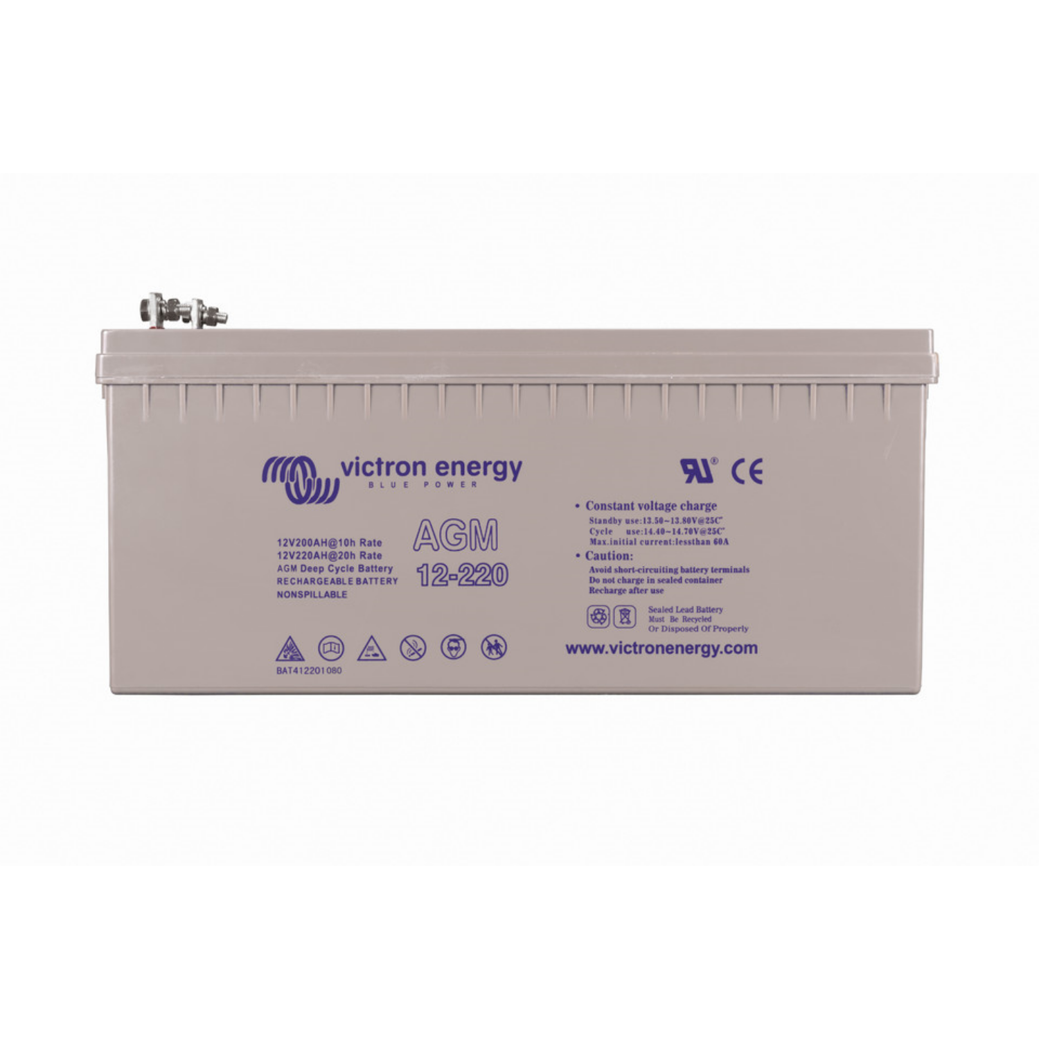 Victron Energy, 12V/220Ah AGM Deep Cycle Batterie, M8