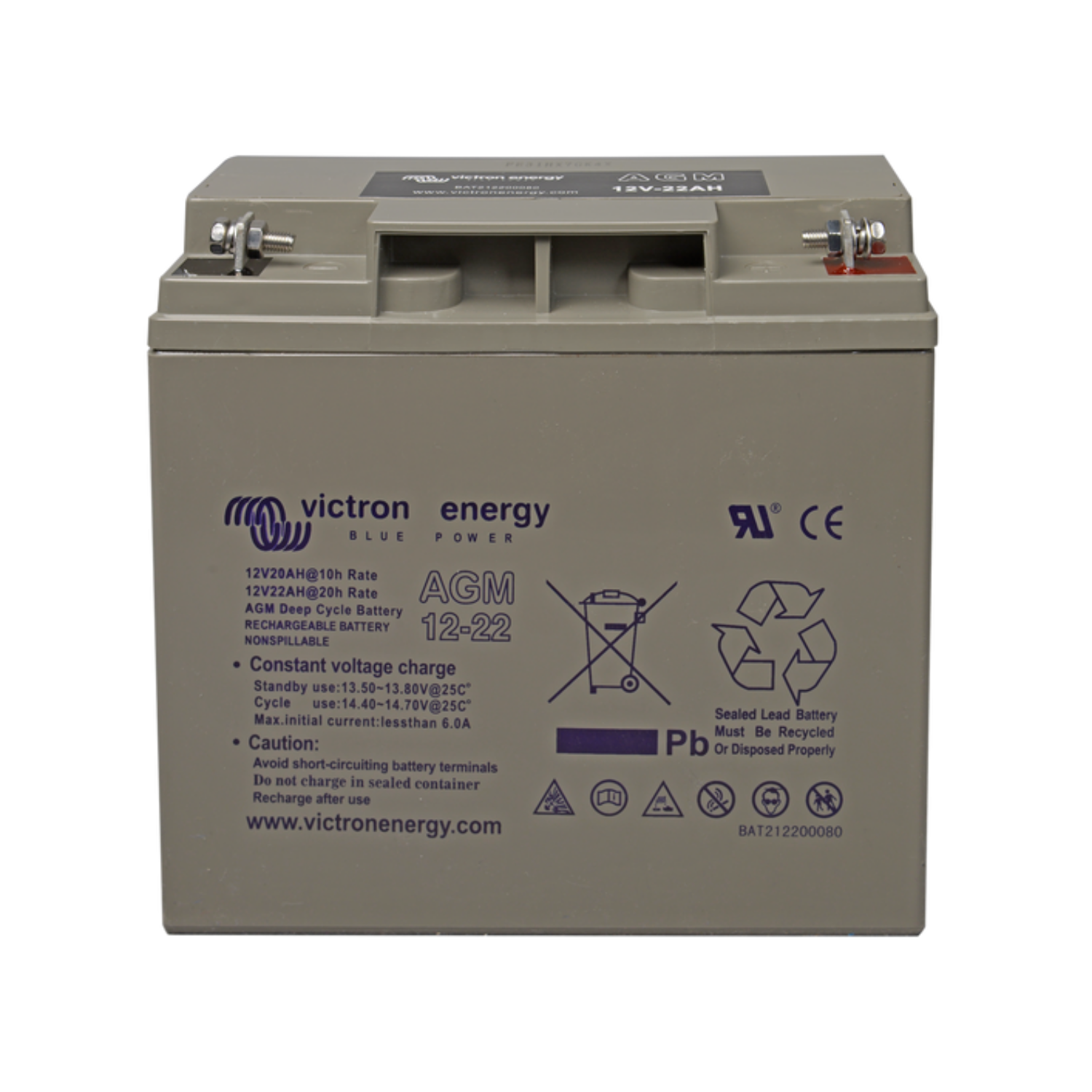 Victron Energy, 12V/22Ah AGM Deep Cycle Batterie