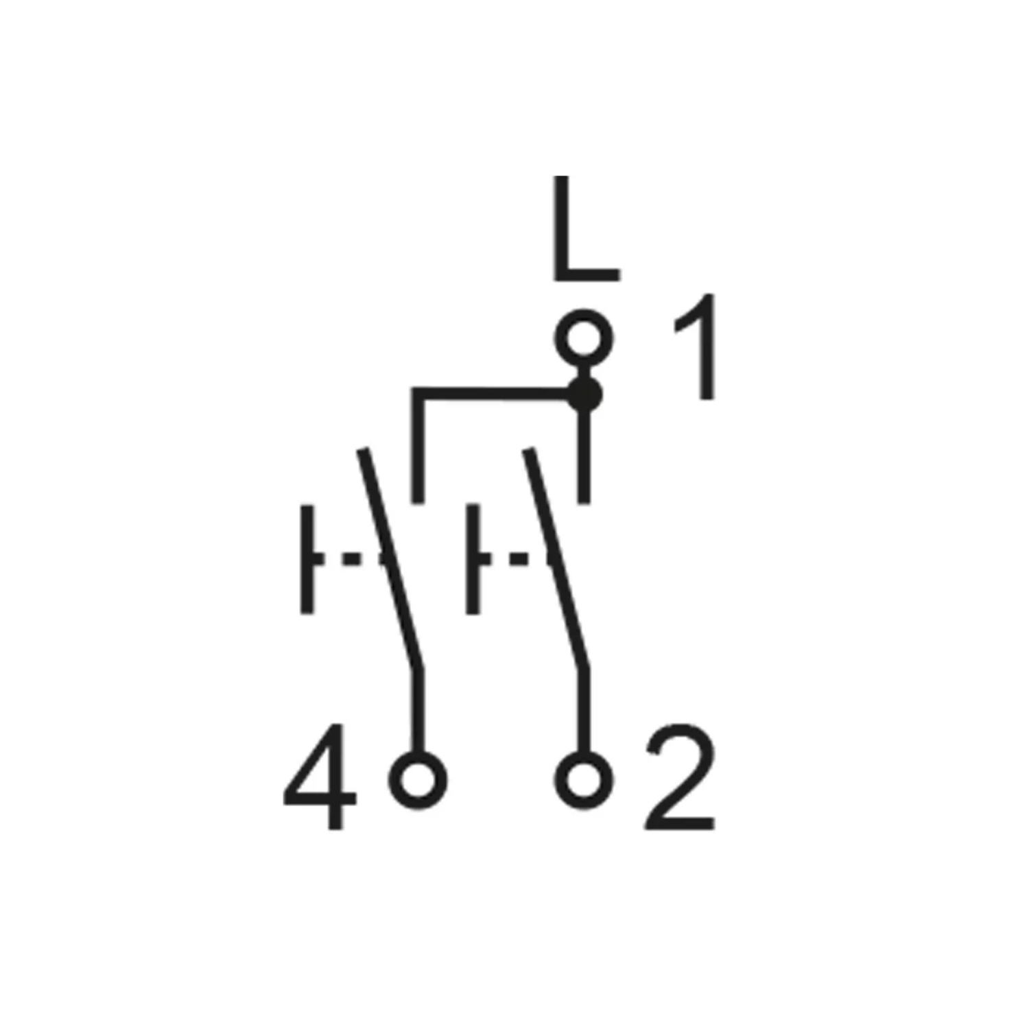 Inprojal Serietaster Tasterelement, 2 Schliesser mit gemeinsamem Eingang