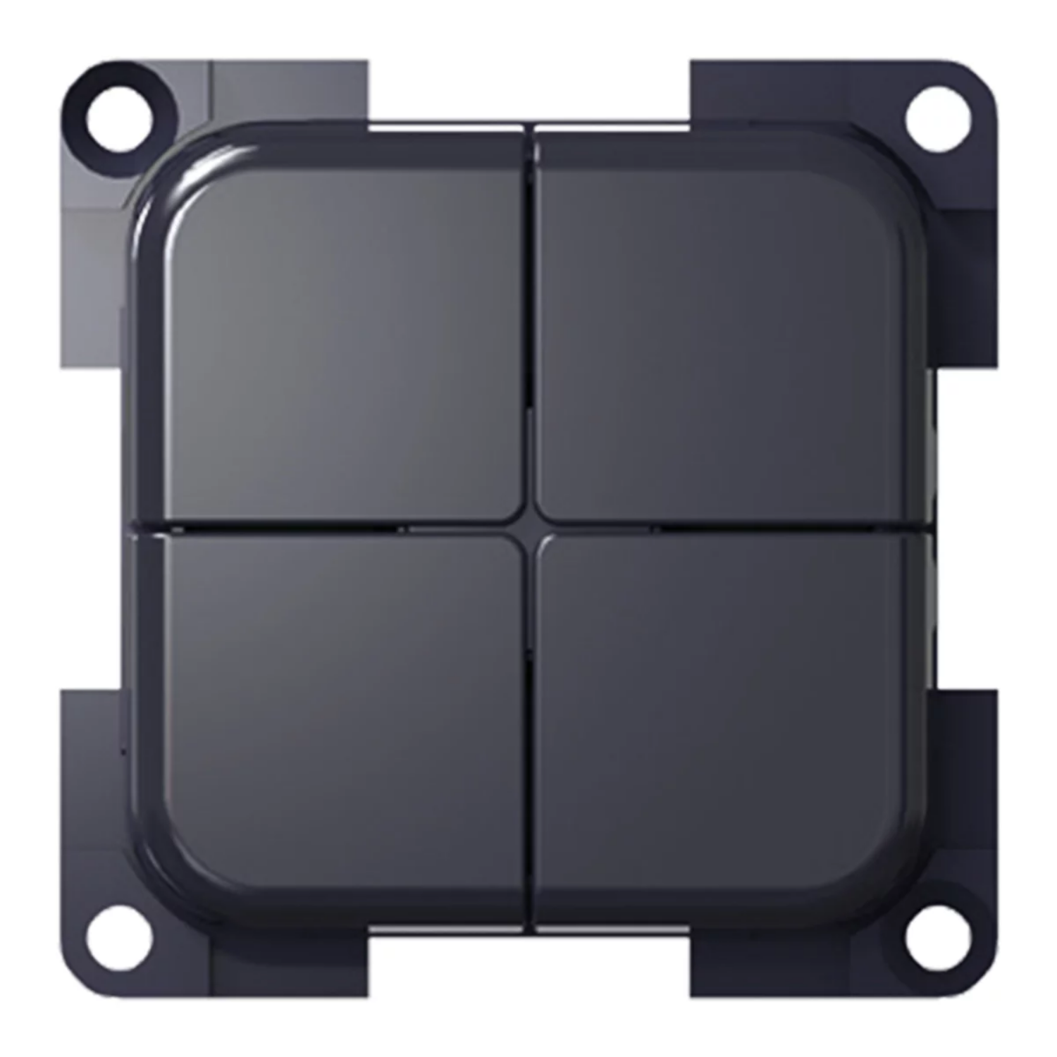 Inprojal 4-Fach Tasterelement, 4 Schliesser, SMD Kurzhubtaster, schwarz satiniert