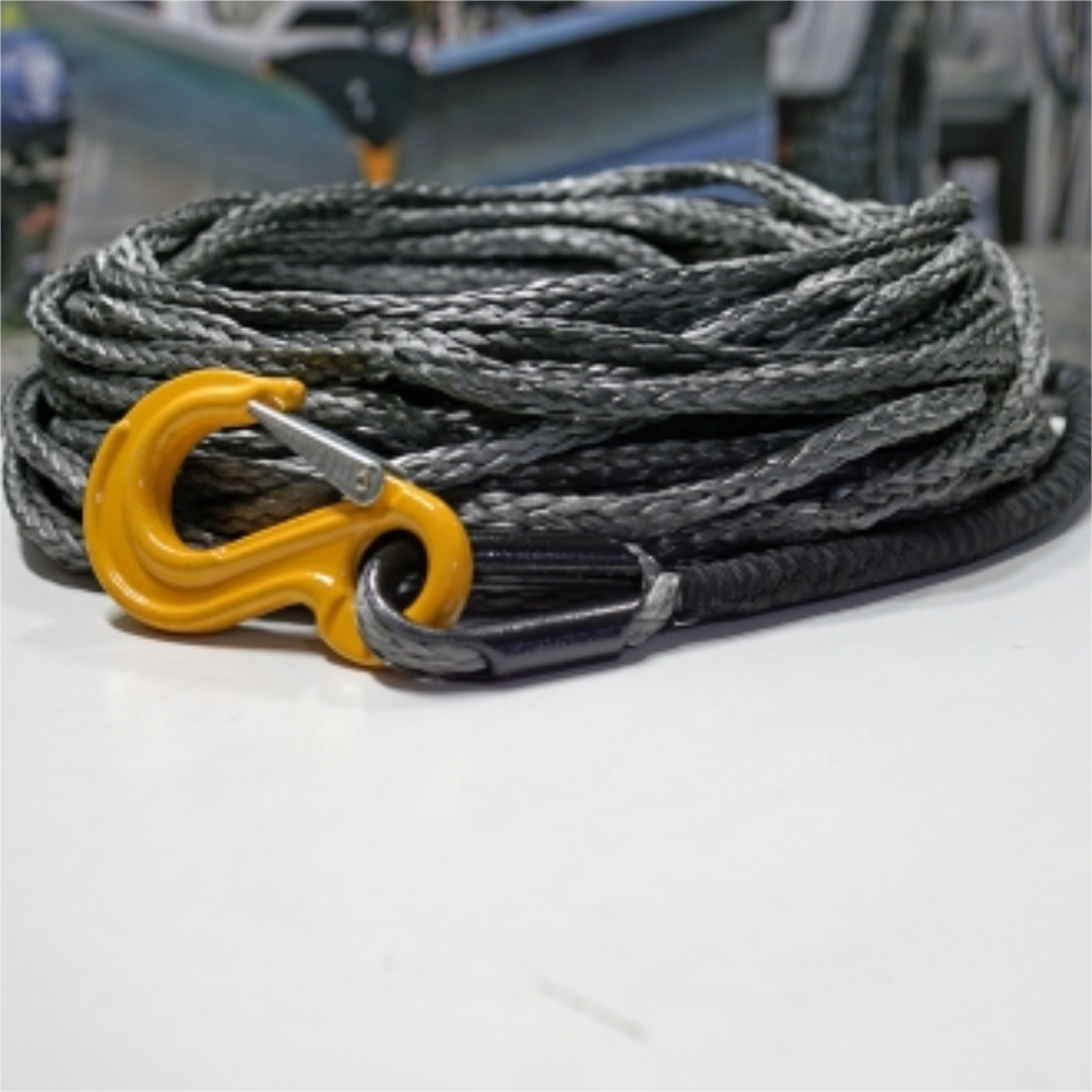 Horntools, hornrope 12mm 28m 10000 kg Kunststoffseil, Dyneema für Seilwinden, mit Haken