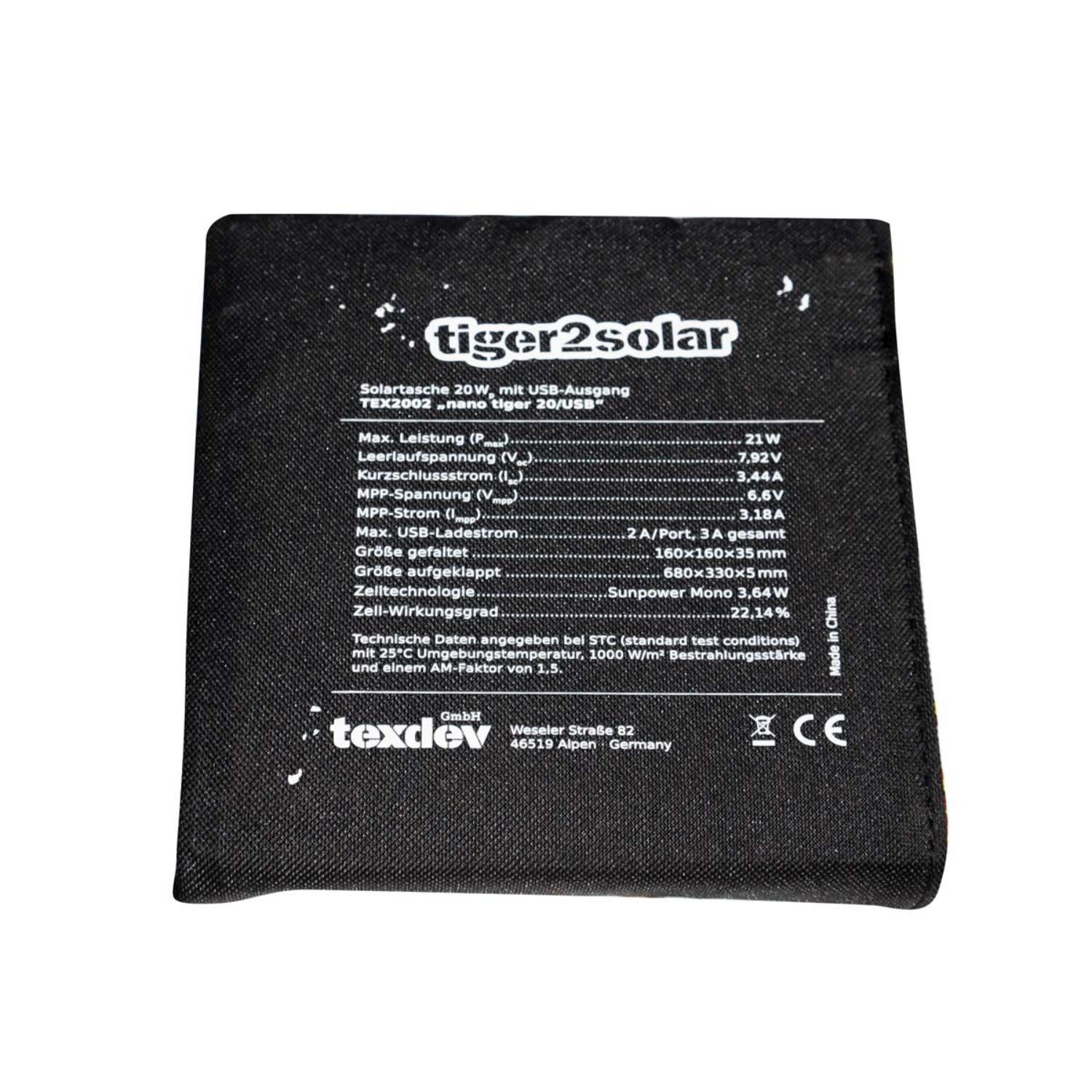 tigerexped, Solartasche nano tiger 20/USB