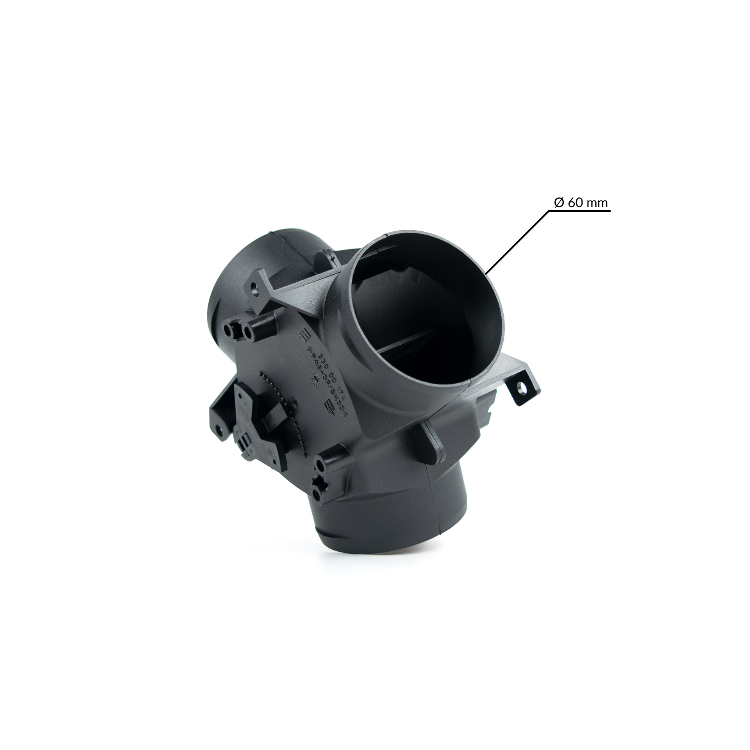 Autoterm, Warmluftrohr Y-Stück 120° mit Regelklappe