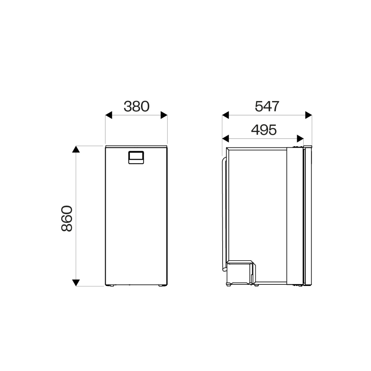 Kompressorkühlschrank Elite 86 Slim OFF by IndelB